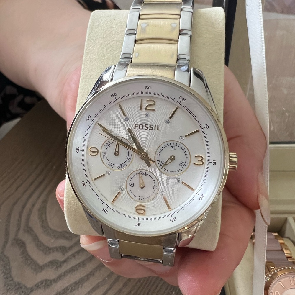 Fossil Two-Tone Silver and Gold Watch